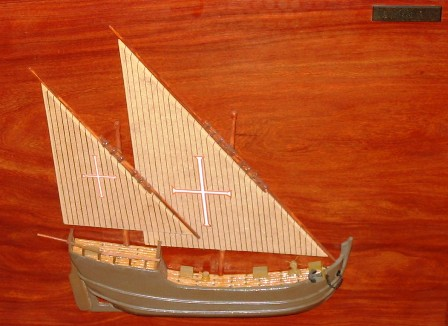 The caravel with sails